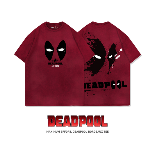 Deadpool Maximum Effort 100% Cotton Oversize Short Sleeve Vintage T-shirt