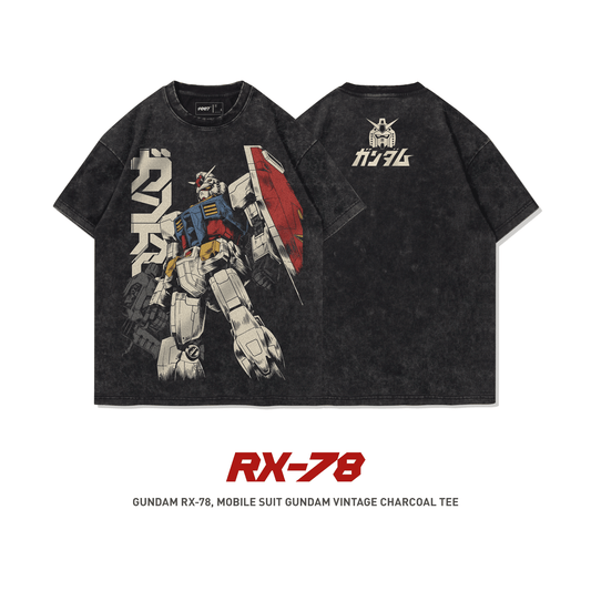 Gundam RX-78, Mobile Suit Gundam Vintage Charcoal Tee