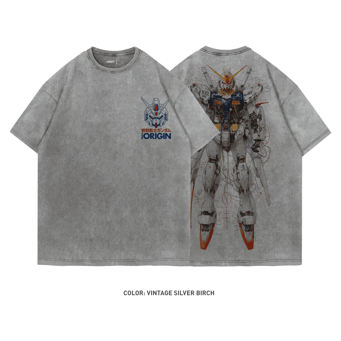 A Blueprint of Gundam RX-78, Mobile Suit Gundam Ivory Tee