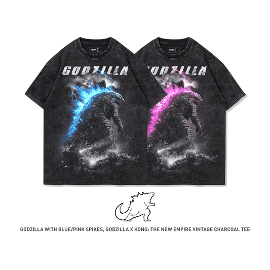 Godzilla x Kong: The New Empire Pink Spikes 100% Cotton Short Sleeve Vintage T-shirt