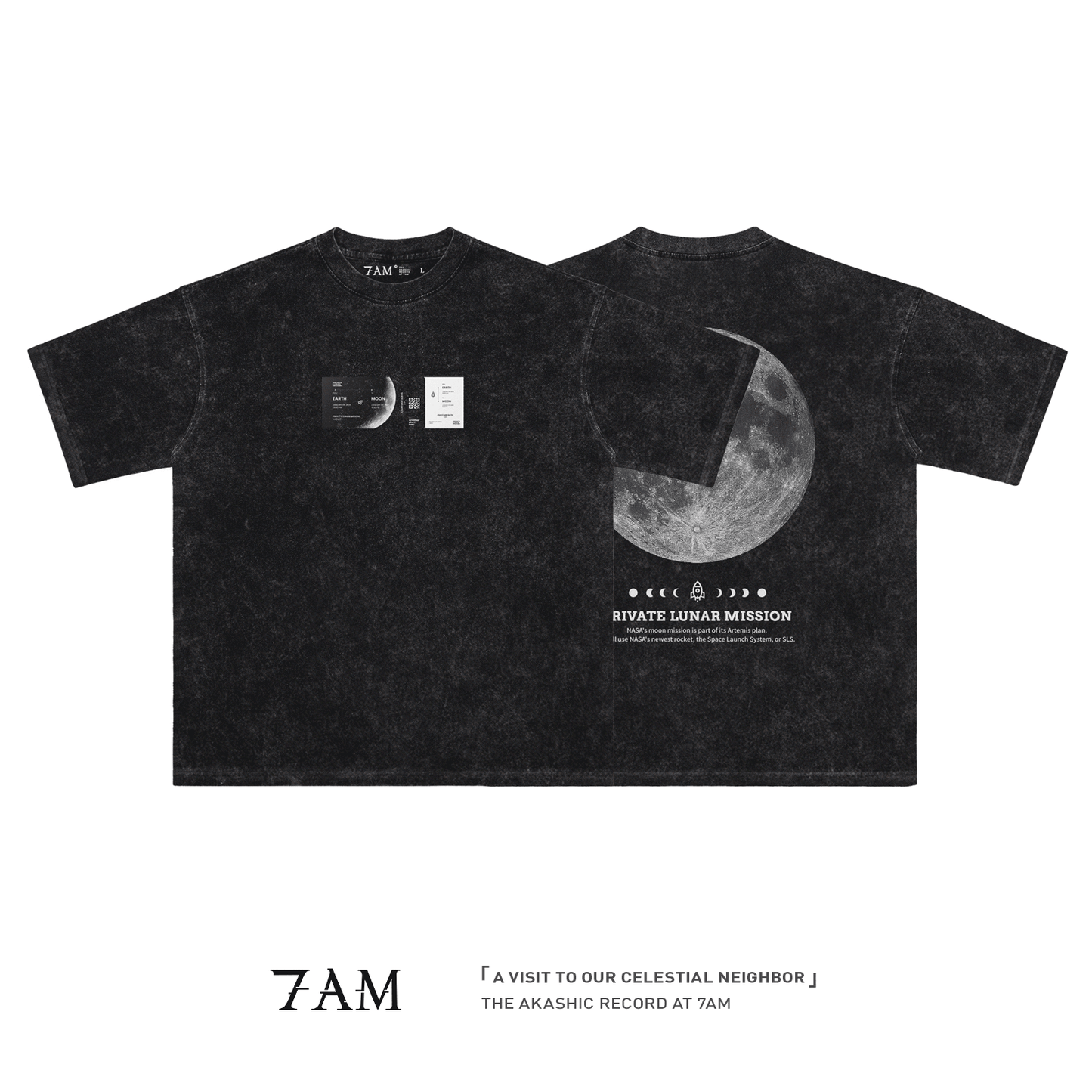 A Ticket To The Moon Celestial Neighbor 100% Cotton Short Sleeve Vintage T-shirt