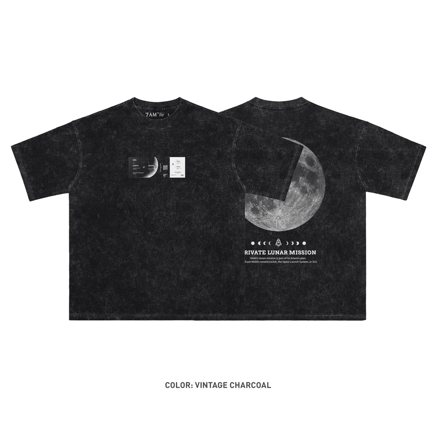 A Ticket To The Moon Celestial Neighbor 100% Cotton Short Sleeve Vintage T-shirt