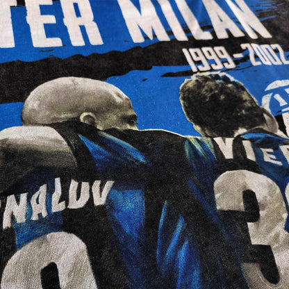 F.C. Internazionale Milano R9 & Vieri 100% Cotton Short Sleeve Vintage T-shirt