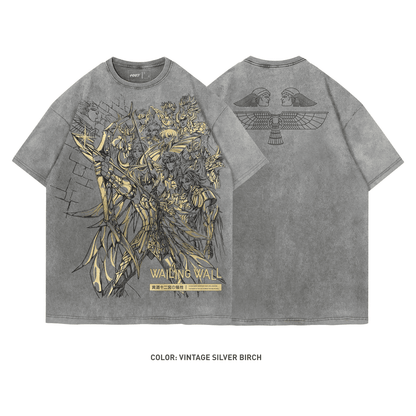 Saint Seiya 12 Gold Saints Wailing Wall 100% Cotton Short Sleeve Vintage T-shirt