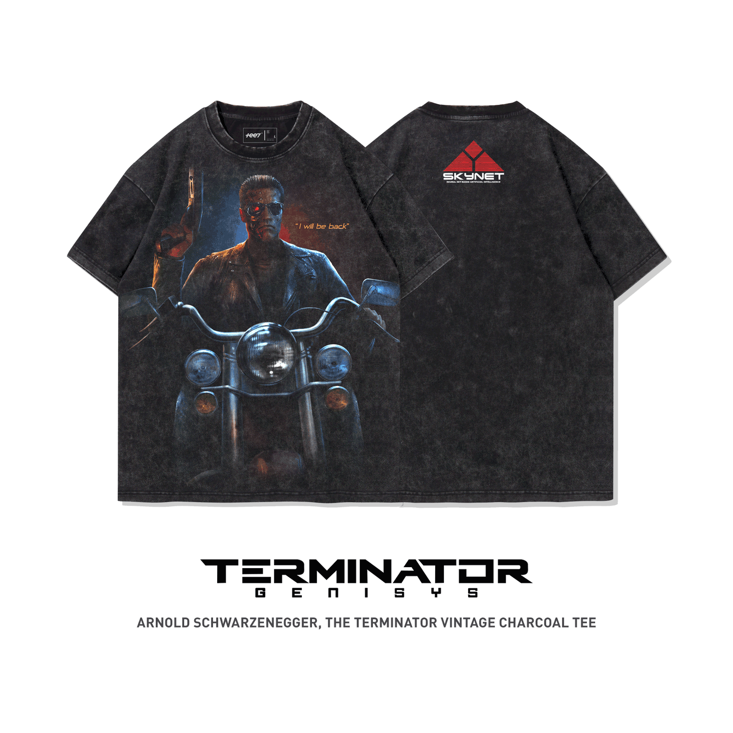 The Terminator Arnold Schwarzenegger 100% Cotton Short Sleeve Vintage T-shirt