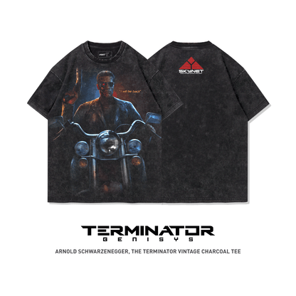 The Terminator Arnold Schwarzenegger 100% Cotton Short Sleeve Vintage T-shirt