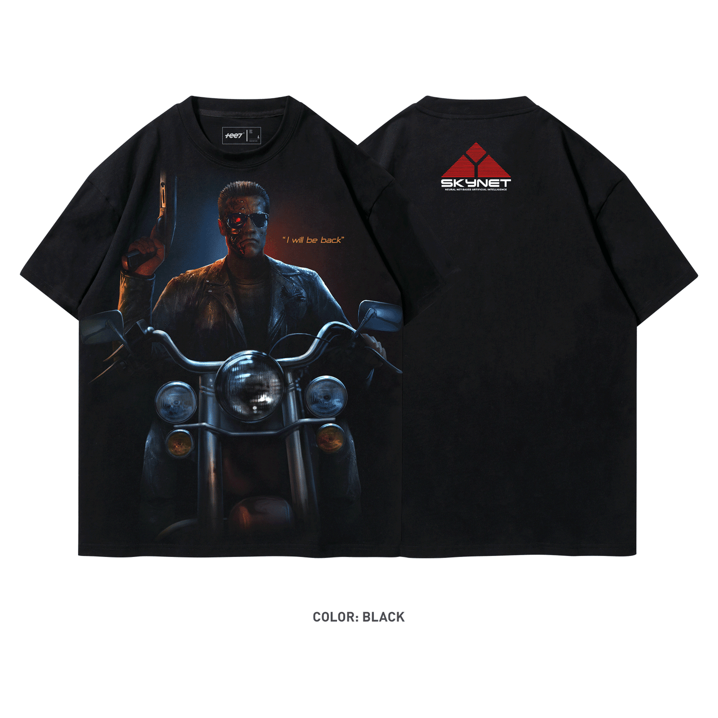 The Terminator Arnold Schwarzenegger 100% Cotton Short Sleeve Vintage T-shirt