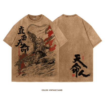 Black Mith Wukong The Chosen One 100% Cotton Short Sleeve Vintage T-shirt