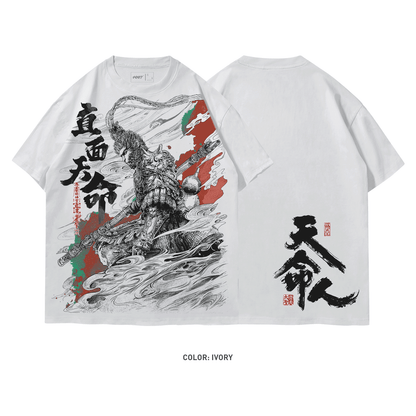 Black Mith Wukong The Chosen One 100% Cotton Short Sleeve Vintage T-shirt