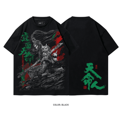 Black Mith Wukong The Chosen One 100% Cotton Short Sleeve Vintage T-shirt